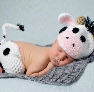 Baby Cow Crochet Set