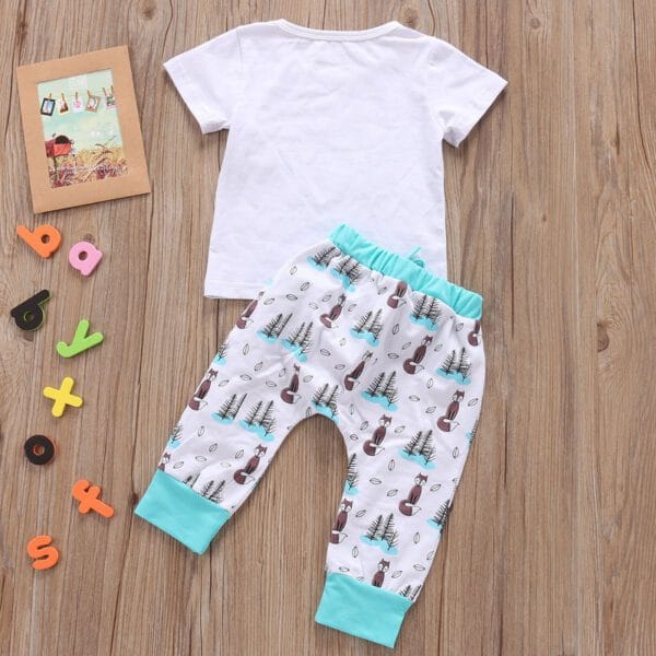 Newborn Baby Clothes Set T-shirt Tops Pants Little Boys and Girls Outfits - Image 2