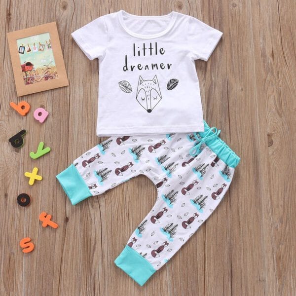 Newborn Baby Clothes Set T-shirt Tops Pants Little Boys and Girls Outfits - Image 4