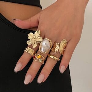 French Style Baroque Pearl Ring