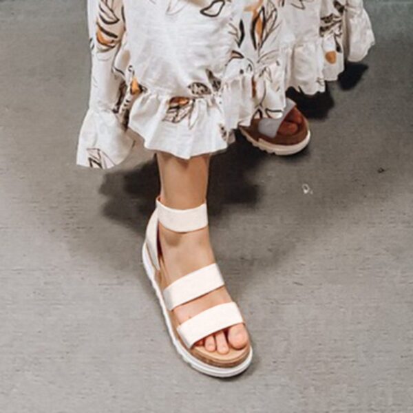Women's thick-soled hemp rope straw sandals - Image 5
