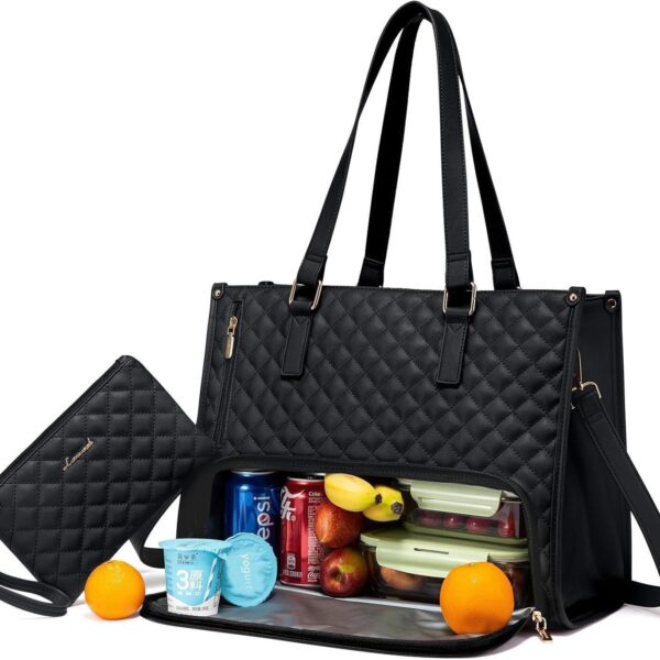 Convenient Commute New Lunch Bag Women's Insulated Lunch Box Women's Leak-proof Large Purse Diagonal Computer Storage - Image 8