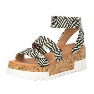 Women's thick-soled hemp rope straw sandals