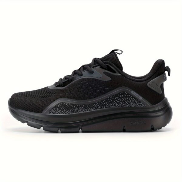 Men's Black Lace Up Sneakers with Rubber Bottoms