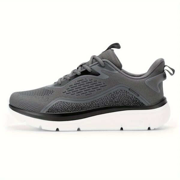 Men's grey sneakers with a rubber sole and a lace-up front