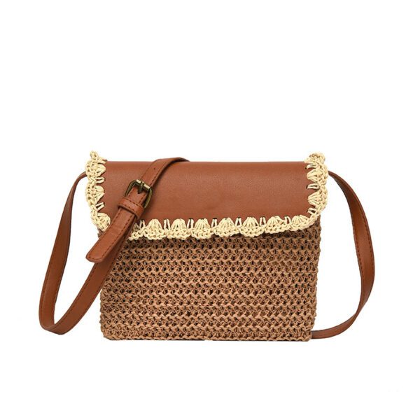 Women's Straw Mori Style Western Style All-matching Beach Crossbody Bag - Image 6