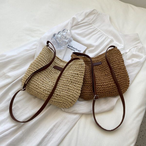 Niche Design Vacation Straw Tote Bag - Image 7