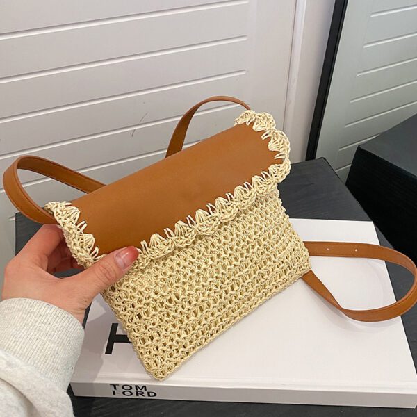Women's Straw Mori Style Western Style All-matching Beach Crossbody Bag - Image 3