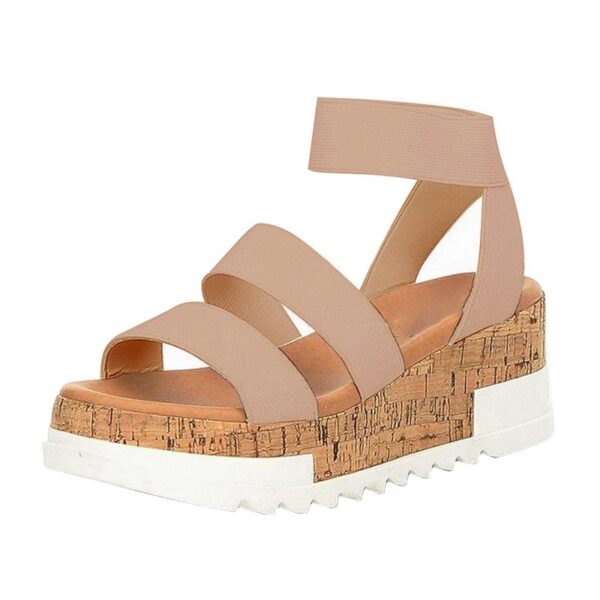 Women's thick-soled hemp rope straw sandals - Image 7