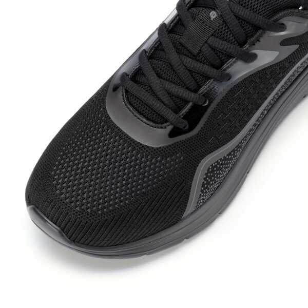 Men's black sneakers with a rubber sole and a lace-up front