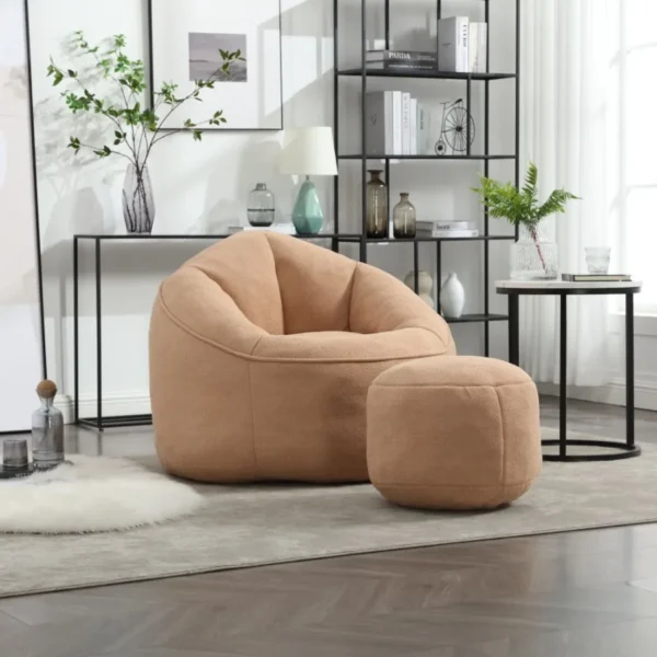 Bedding Bean Bag Sofa Chair High Pressure Foam Bean Bag Chair Adult Material with Padded Foam Padding Compressed Bean Bag With