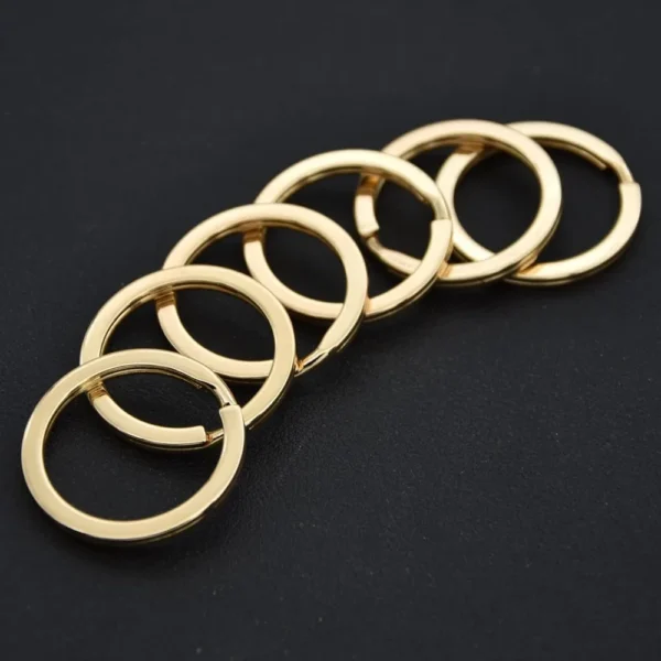12pcs Metal Flat Key Rings, 1 inch Thick Round Split Keyring for Car Office Home DIY Keychains - Image 6