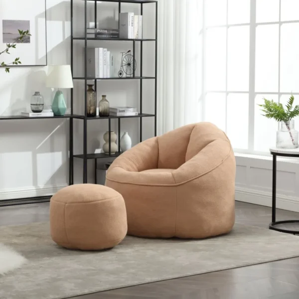 Bedding Bean Bag Sofa Chair High Pressure Foam Bean Bag Chair Adult Material with Padded Foam Padding Compressed Bean Bag With - Image 2