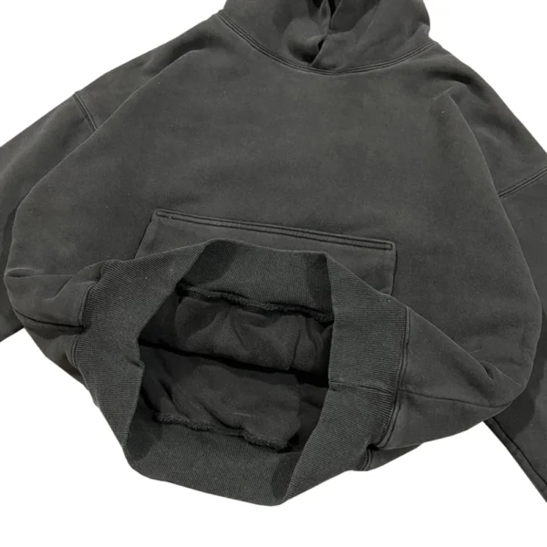 High Street Front Pocket Washed Baggy Black Hooded Hoodies Mens Solid Cleanfit Pullover Casual Sweatshirts Oversized - Image 10