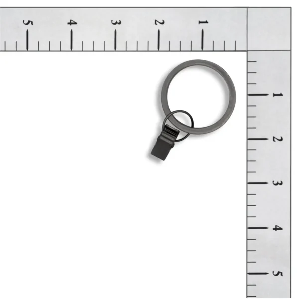 Better Homes & Gardens 1" Metal Plated Clip Rings, Pewter, Set of Seven - Image 3