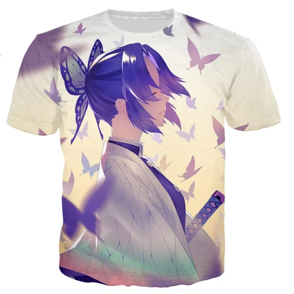 Demon Slayer Kochou Shinobu Anime 3D Printed T-Shirts Men Women Short Sleeve T Shirt Oversized Harajuku Tees Tops Kids Clothing - Image 8