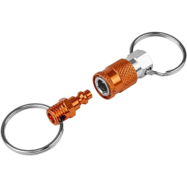 Pull Coupler Key Chain, with 2 Split Rings, 3 Pack, Unisex - Adult, Orange, Trumpet - Image 3