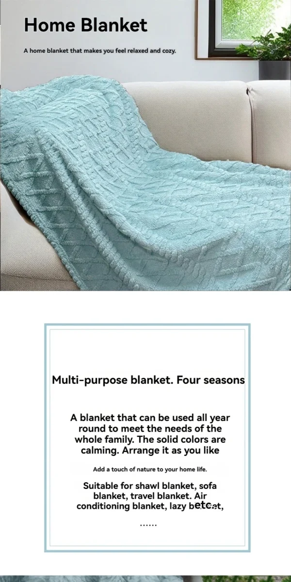 Lightweight Breathable Blanket For Hot Sleepers, Luxury Bedding, Sofa, Bench, - Image 10