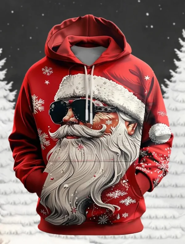 Christmas Party Graphic Men's Fashion 3D Print Outdoor Hoodie Streetwear Hoodies Hooded Front Pocket Designer Hoodie Sweatshirt - Image 5