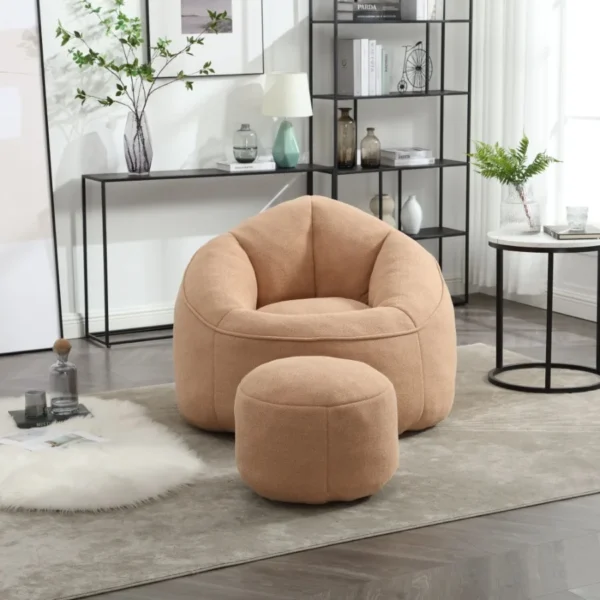 Bedding Bean Bag Sofa Chair High Pressure Foam Bean Bag Chair Adult Material with Padded Foam Padding Compressed Bean Bag With - Image 4