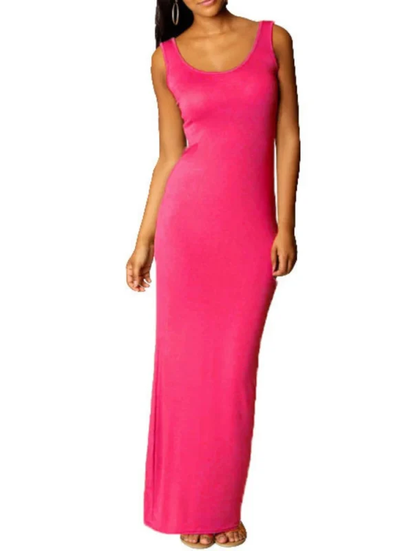 Sexy Solid Color Slim Bodycon Long Maxi Dress Women Elegant Sleeveless Skinny Dress Club Party Vestidos - Image 7