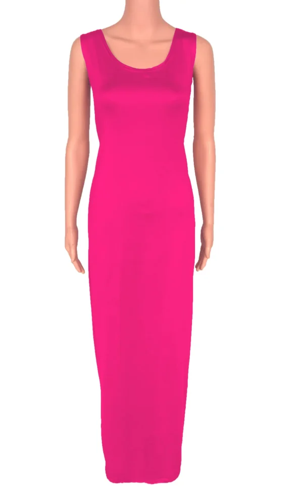Sexy Solid Color Slim Bodycon Long Maxi Dress Women Elegant Sleeveless Skinny Dress Club Party Vestidos - Image 15