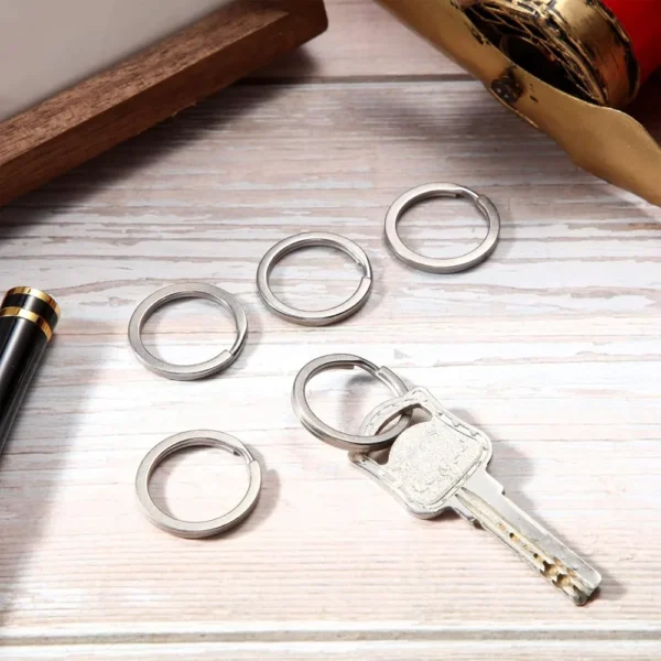 5 Pack Titanium Key Rings Split Rings, 25 mm Split Keyrings for Home Car Keys Attachment 1 Inch - Image 6