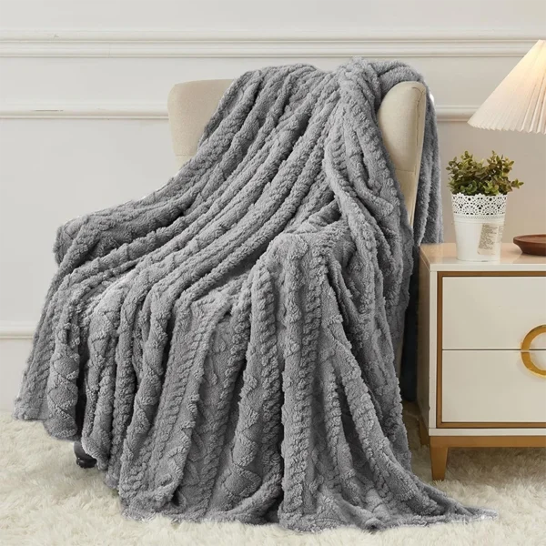 Lightweight Breathable Blanket For Hot Sleepers, Luxury Bedding, Sofa, Bench, - Image 3