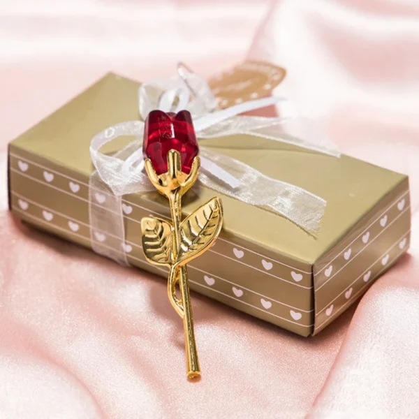6 Colors Crystal Twig Rose Gift Box Creative Valentine's Day Mother's Day Gift Desktop Decorative Ornaments - Image 10