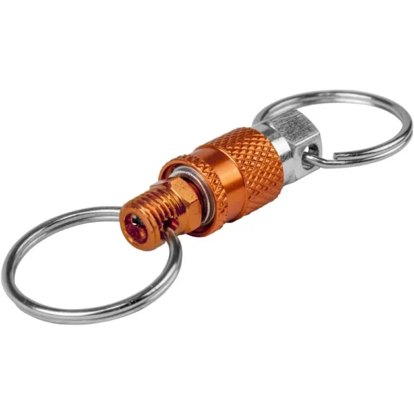 Pull Coupler Key Chain, with 2 Split Rings, 3 Pack, Unisex - Adult, Orange, Trumpet - Image 2