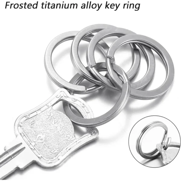 5 Pack Titanium Key Rings Split Rings, 25 mm Split Keyrings for Home Car Keys Attachment 1 Inch - Image 4