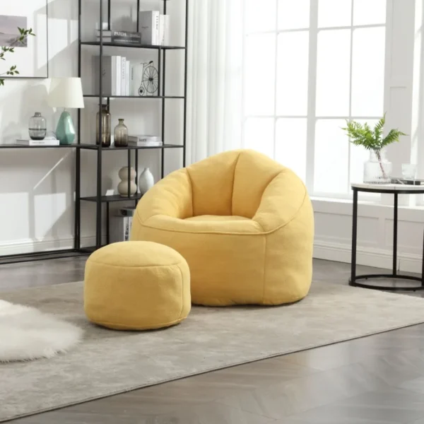 Bedding Bean Bag Sofa Chair High Pressure Foam Bean Bag Chair Adult Material with Padded Foam Padding Compressed Bean Bag With - Image 4