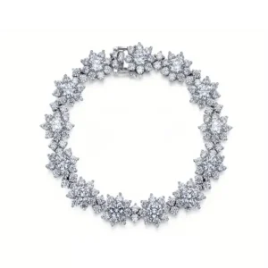 S925 Moissanite Bracelet, Fashion Party Engagement Wedding Anniversary Gift Wedding Anniversary Certificate, Mother's Day Gift