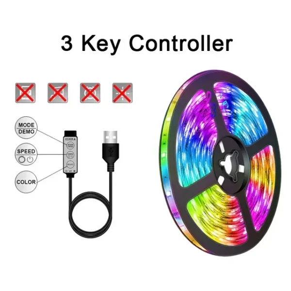USB LED Strip Lights APP Control Color Changing 5050 RGB Led Light Flexible Lamp Tape for Room Decoration TV Backlight Diode - Image 10