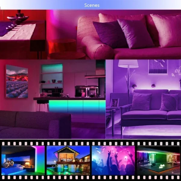 USB LED Strip Lights APP Control Color Changing 5050 RGB Led Light Flexible Lamp Tape for Room Decoration TV Backlight Diode - Image 19