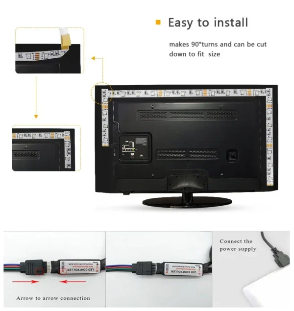 USB LED Strip Lights APP Control Color Changing 5050 RGB Led Light Flexible Lamp Tape for Room Decoration TV Backlight Diode - Image 18