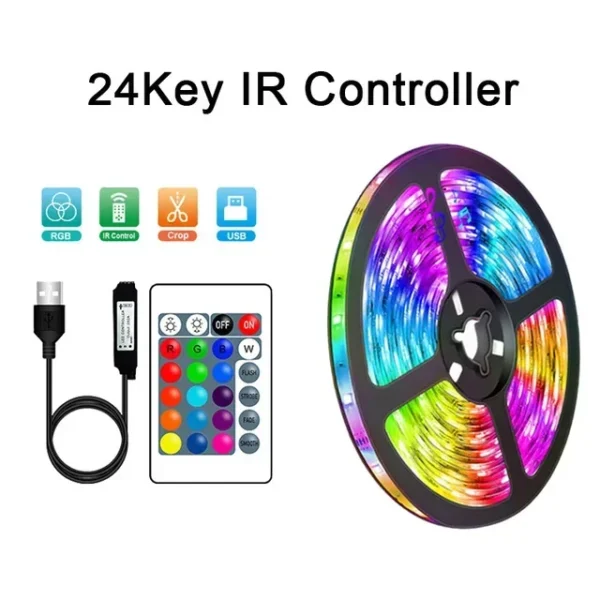 USB LED Strip Lights APP Control Color Changing 5050 RGB Led Light Flexible Lamp Tape for Room Decoration TV Backlight Diode - Image 9