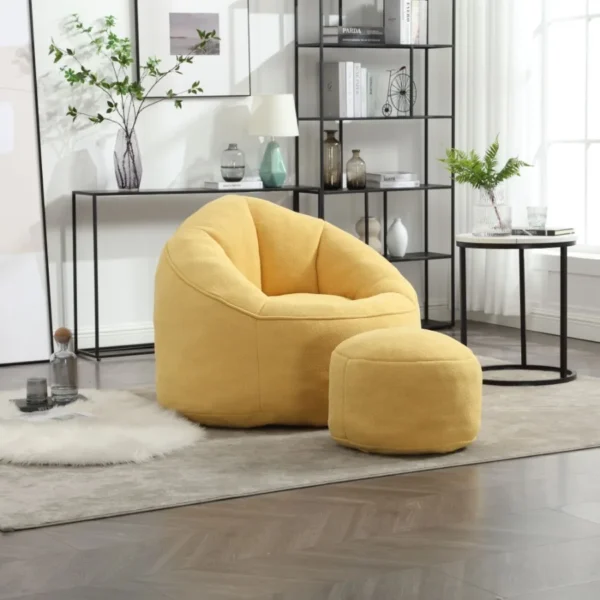 Bedding Bean Bag Sofa Chair High Pressure Foam Bean Bag Chair Adult Material with Padded Foam Padding Compressed Bean Bag With