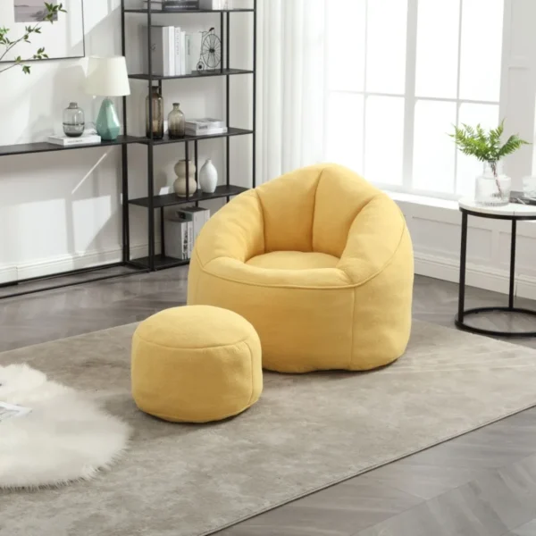 Bedding Bean Bag Sofa Chair High Pressure Foam Bean Bag Chair Adult Material with Padded Foam Padding Compressed Bean Bag With - Image 5