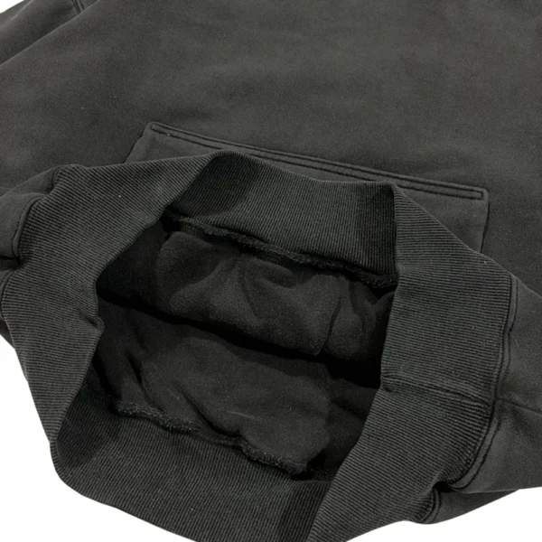High Street Front Pocket Washed Baggy Black Hooded Hoodies Mens Solid Cleanfit Pullover Casual Sweatshirts Oversized - Image 5