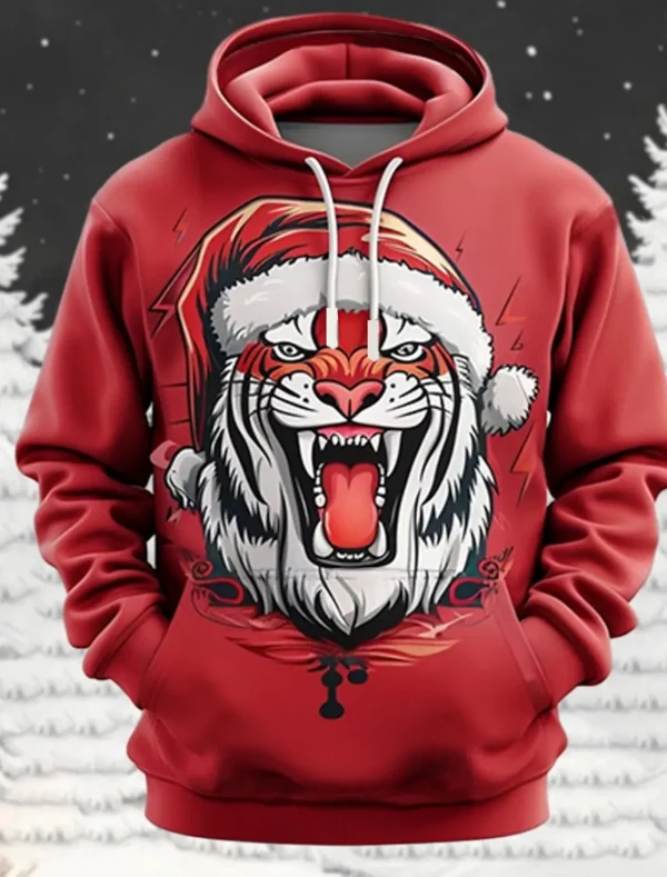 Christmas Party Graphic Men's Fashion 3D Print Outdoor Hoodie Streetwear Hoodies Hooded Front Pocket Designer Hoodie Sweatshirt - Image 3