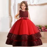 kid wearing a dress