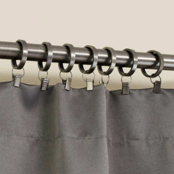 Better Homes & Gardens 1" Metal Plated Clip Rings, Pewter, Set of Seven - Image 5