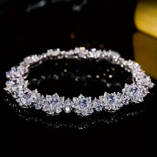 S925 Moissanite Bracelet, Fashion Party Engagement Wedding Anniversary Gift Wedding Anniversary Certificate, Mother's Day Gift - Image 5