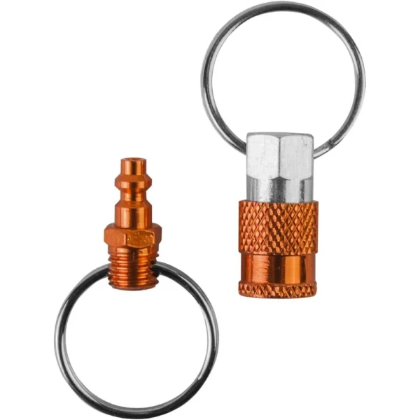 Pull Coupler Key Chain, with 2 Split Rings, 3 Pack, Unisex - Adult, Orange, Trumpet - Image 4