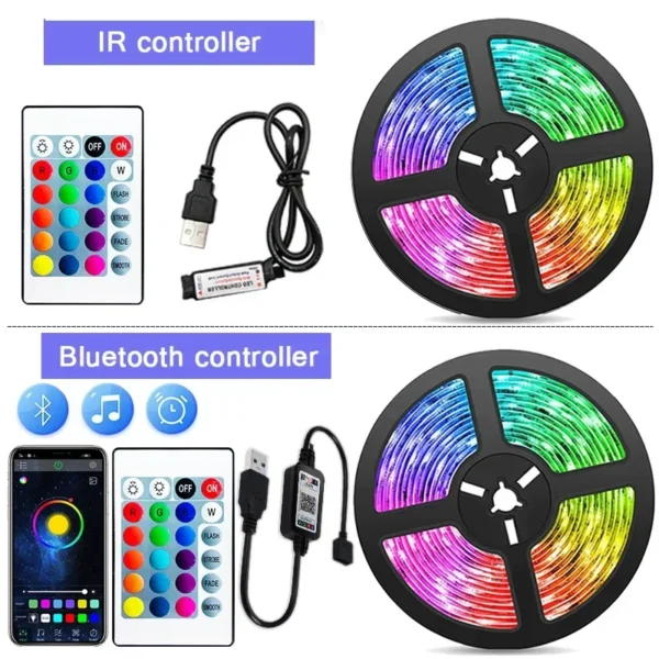 USB LED Strip Lights APP Control Color Changing 5050 RGB Led Light Flexible Lamp Tape for Room Decoration TV Backlight Diode - Image 15