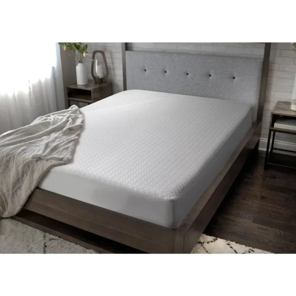 Bedding waterproof mattress protector - adjustable base compatible - equipped with stretchable deep pocket -18 inches - white - Image 2