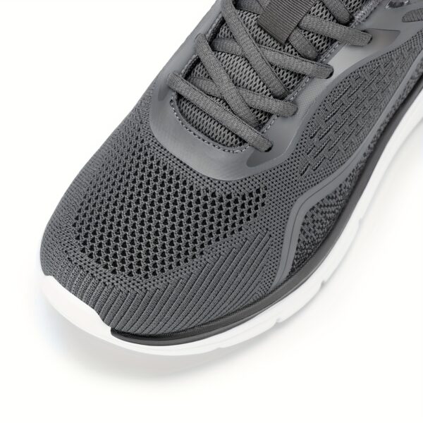 Men's grey sneakers with a rubber sole and a lace-up front