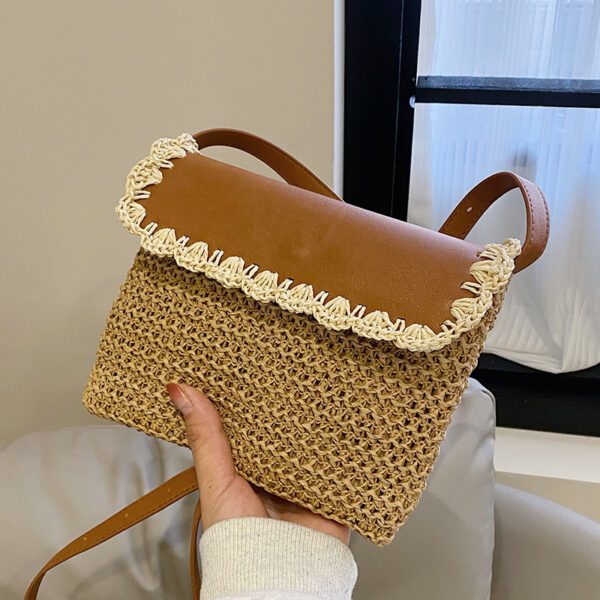 Women's Straw Mori Style Western Style All-matching Beach Crossbody Bag - Image 4
