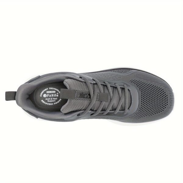 Men's grey sneakers with a rubber sole and a lace-up front